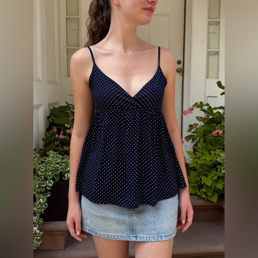 Brandy melville edith polka dots tank top